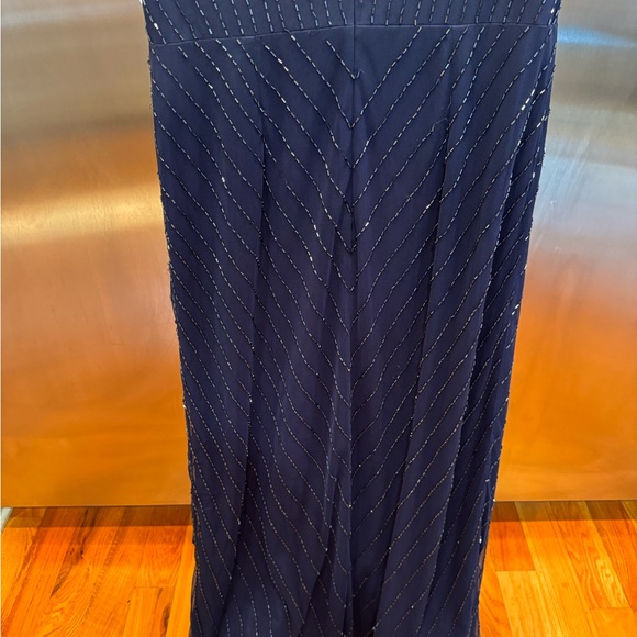 ‼️DEAL‼️David's Bridal Navy Beaded Maxi Dress - Picture 10 of 12